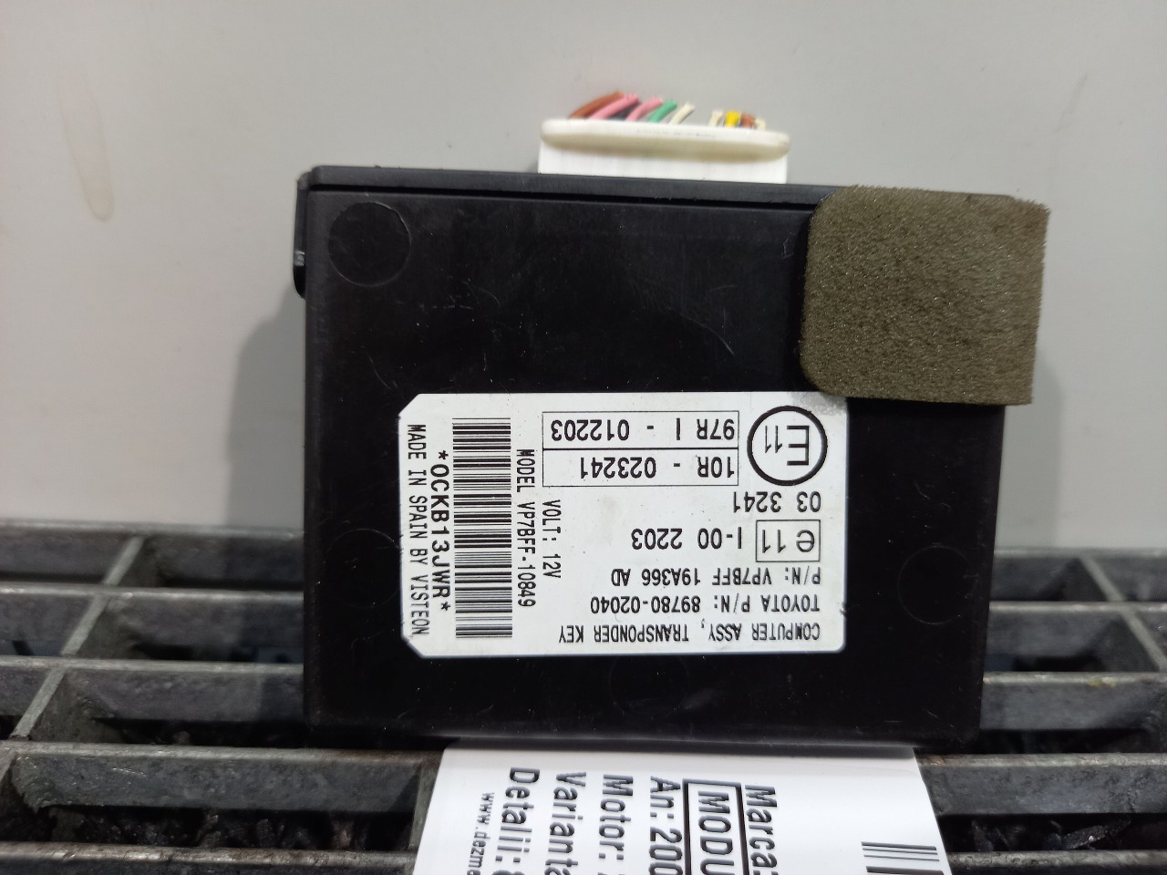 MODUL IMOBILIZATOR TOYOTA AURIS AURIS 2.0 D - (2006 2012)