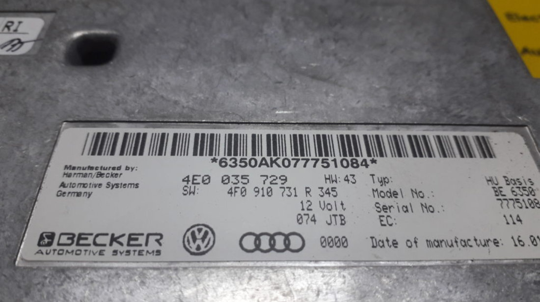 Modul interfata Audi A6 4F C6 4E0035729, 4F0910731R