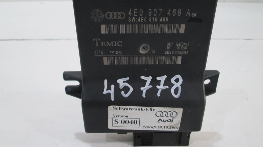 Modul interfata diagnoza Audi A8 an 2004 2005 2006 2007 2008 2009 cod 4E0907468A