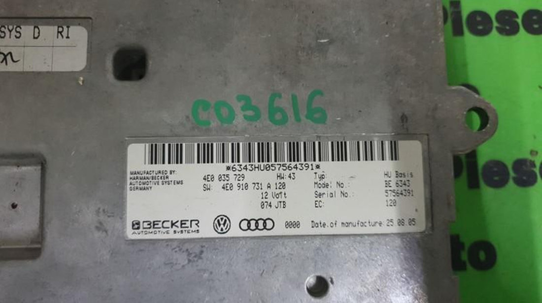 Modul interfata mmi Audi A6 (2004-2011) [4F2, C6] 4e0035729