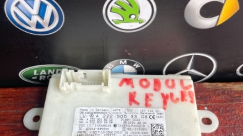 Modul keyless go Mercedes s class w222 cod a2229003308