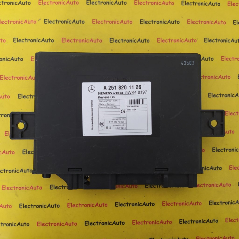 Modul Keyless Mercedes R-Class, A2518201126, 5WK48197