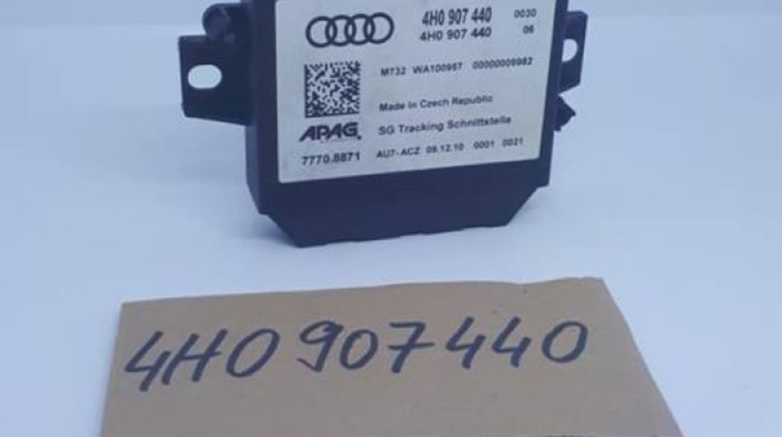 Modul localizare vehicul ECU Audi A8 4H D4/ A6 4G C7 2010-2017 Cod original: 4H0907440