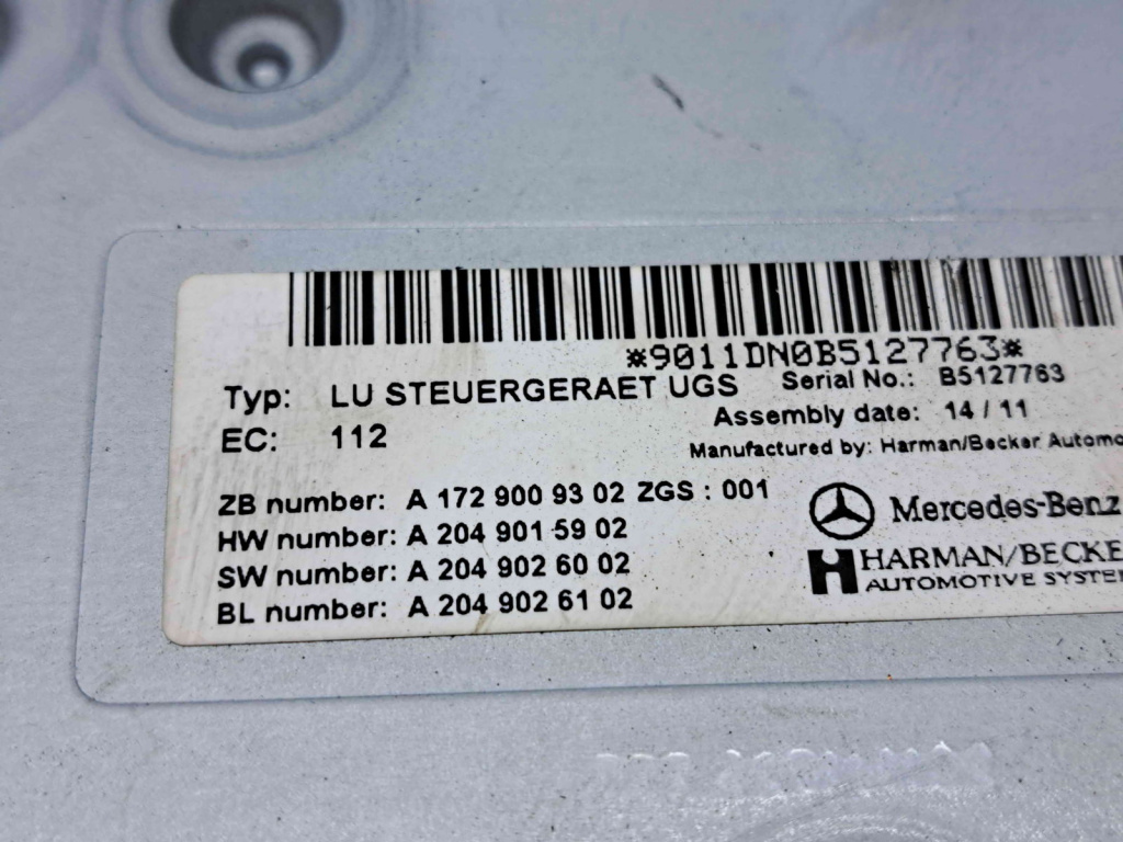 Modul multimedia, A1729009302, Mercedes Clasa C Coupe (C204)