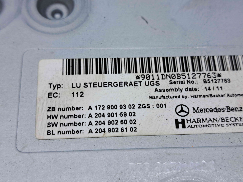 Modul multimedia Mercedes Clasa C (W204) [Fabr 2007-2014] A1729009302
