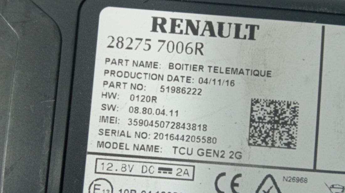 Modul navigatie 282757006r Renault Captur [2013 - 2017] 1.5 dci K9K646