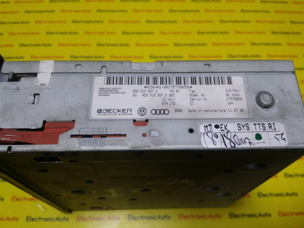 Modul Navigatie Audi A6, 4E0919887D, 4E0910887Q,