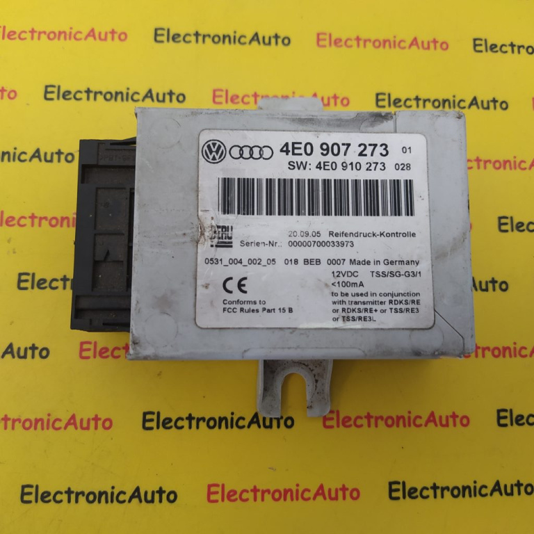 Modul Presiune Roti Audi A8, 4E0907273, 4E0910273