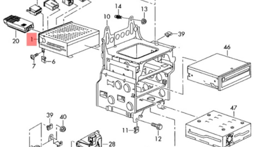 Modul radio Audi A6 4F C6 3.0 TDI BMK OEM 4E0910541C