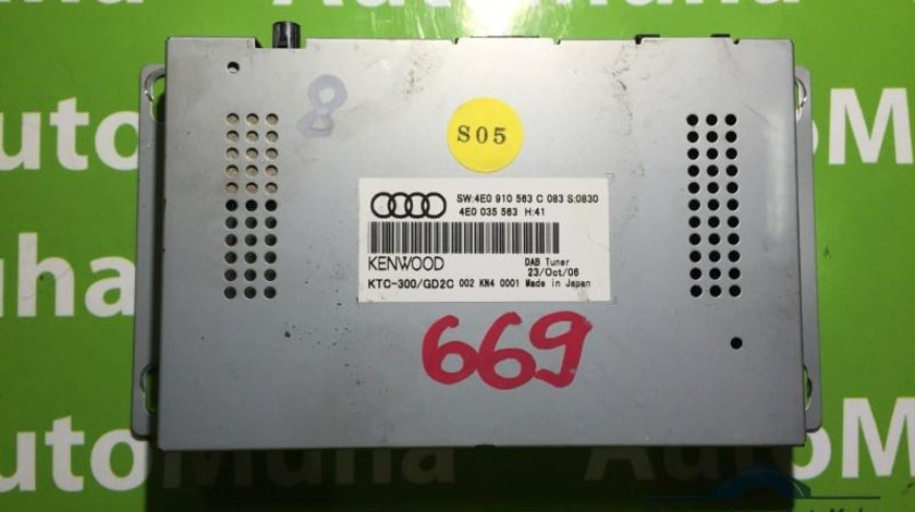 Modul radio dab tuner Audi A8 (2002-2009) [4E_] 4e0 910 563 c 083 s:0830