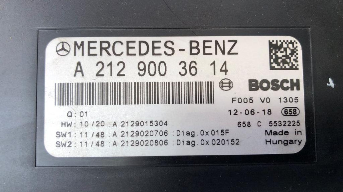 Modul SAM fata Mercedes E Class w212 cod A2129003614
