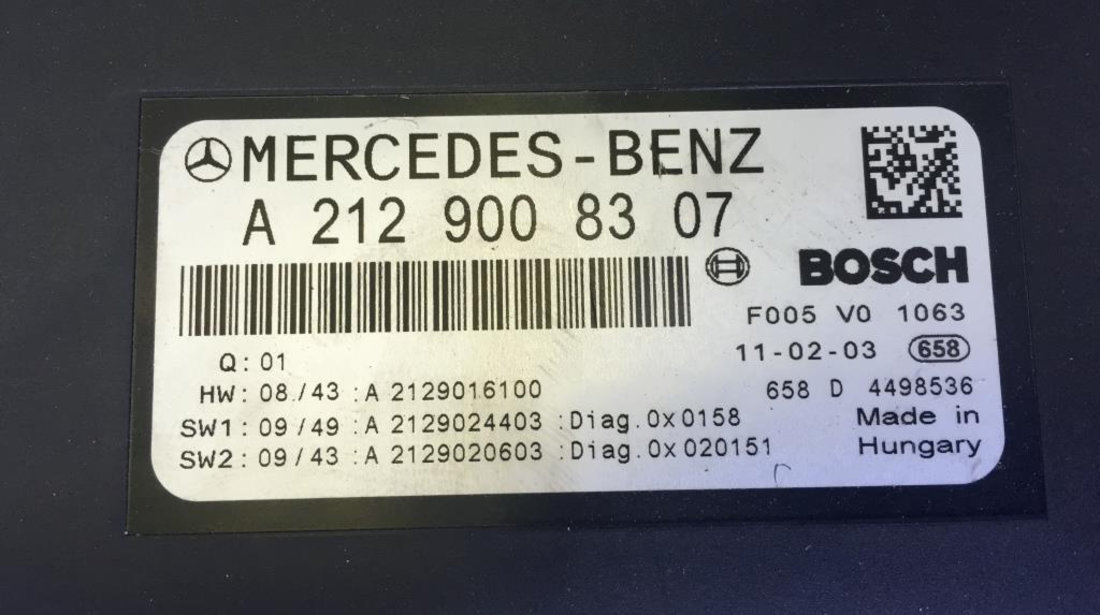 Modul SAM fata Mercedes E Class w212 cod A2129008307