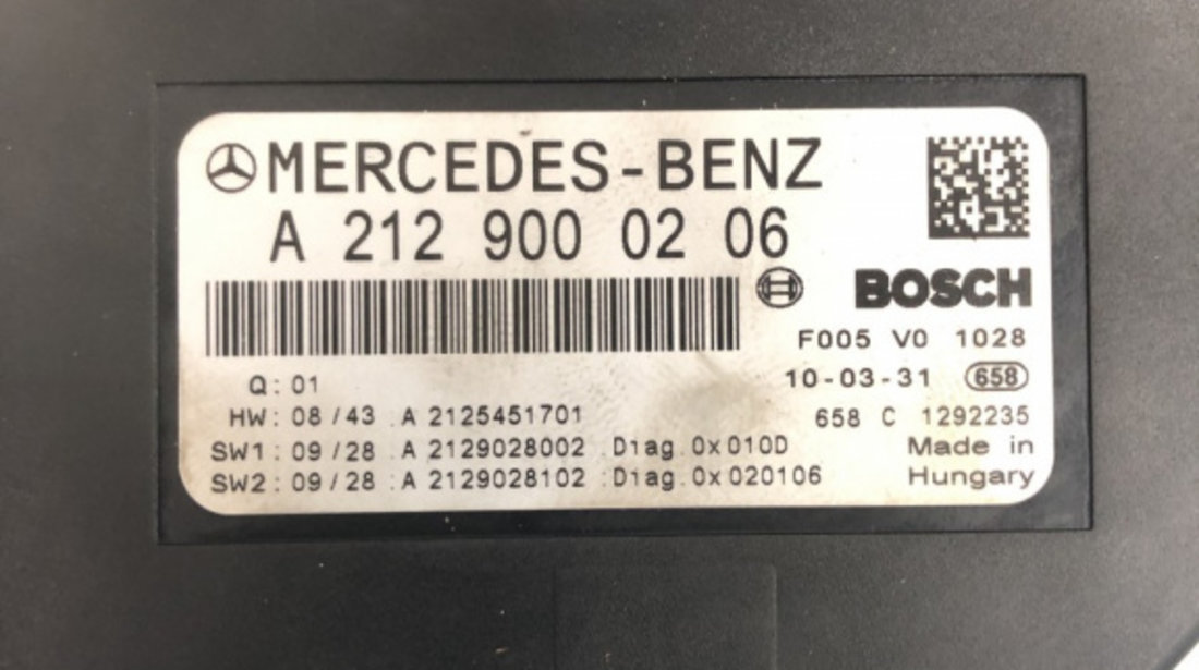 Modul SAM Mercedes-Benz E T220 W212 CDI BlueEFFICIENCY 5G-Tronic, 170cp sedan 2010 (A2129000206)