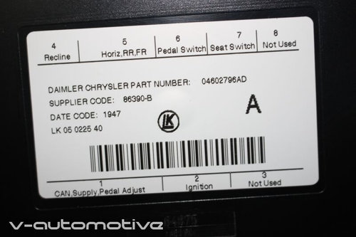 Modul scaun AISIN JEEP GRAND CHEROKEE 04602796AD04602796AD