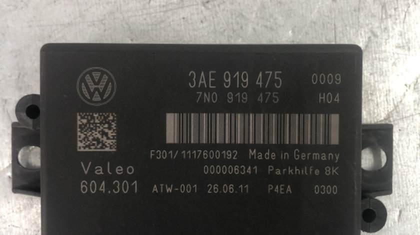 Modul senzor parcare VW Passat B7 Variant 2.0 TDI manual 140 CP sedan 2012 (3AE919475)