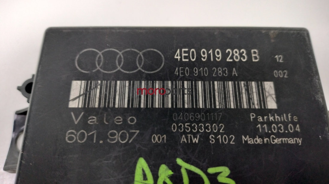 Modul senzori parcare 4E0919283B Audi A8 D3 3.0 TDI 2004 ASB OEM 4E0919283B