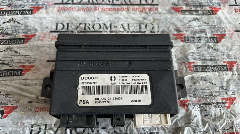 Modul senzori parcare 9663821780 Citroen C5 III Sedan 3.0 HDi (RDX8CA) 241 cai