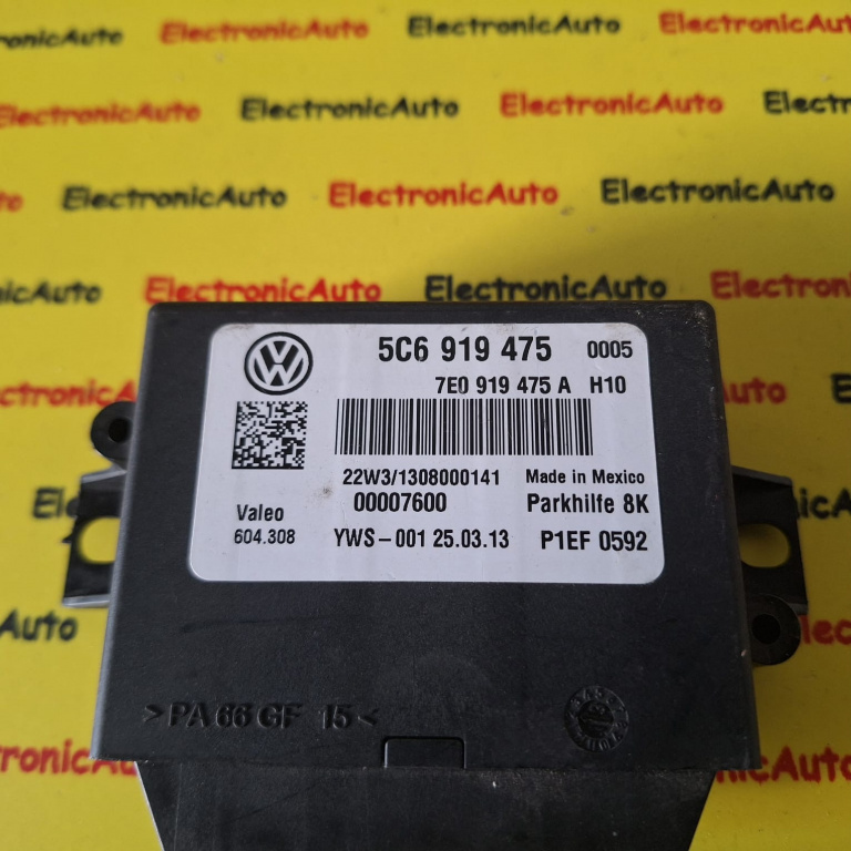 Modul senzori parcare VW Jetta 4, 5C6919475, 7E0919475AH10, P1EF0592,