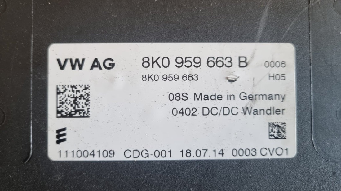 Modul stabilizator tensiune baterie Audi Q3 cod piesa : 8K0959663B