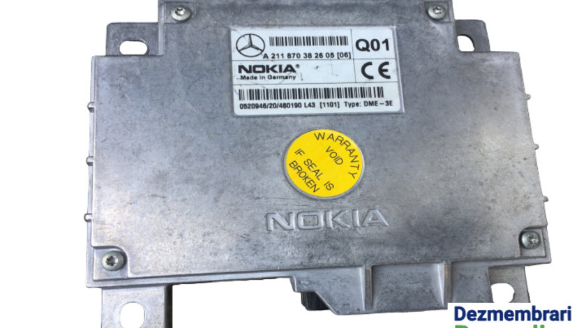 Modul telefon Nokia Cod: A2118703826 Mercedes-Benz E-Class W211/S211 [2002 - 2006] wagon 5-usi E 220 CDI MT (150 hp)