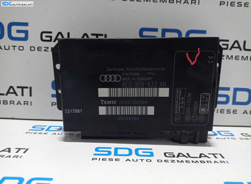 Modul Unitate Calculator Control Confort Confort Audi A4 B6 1999 - 2005 Cod 8E0959433AN [L2451]