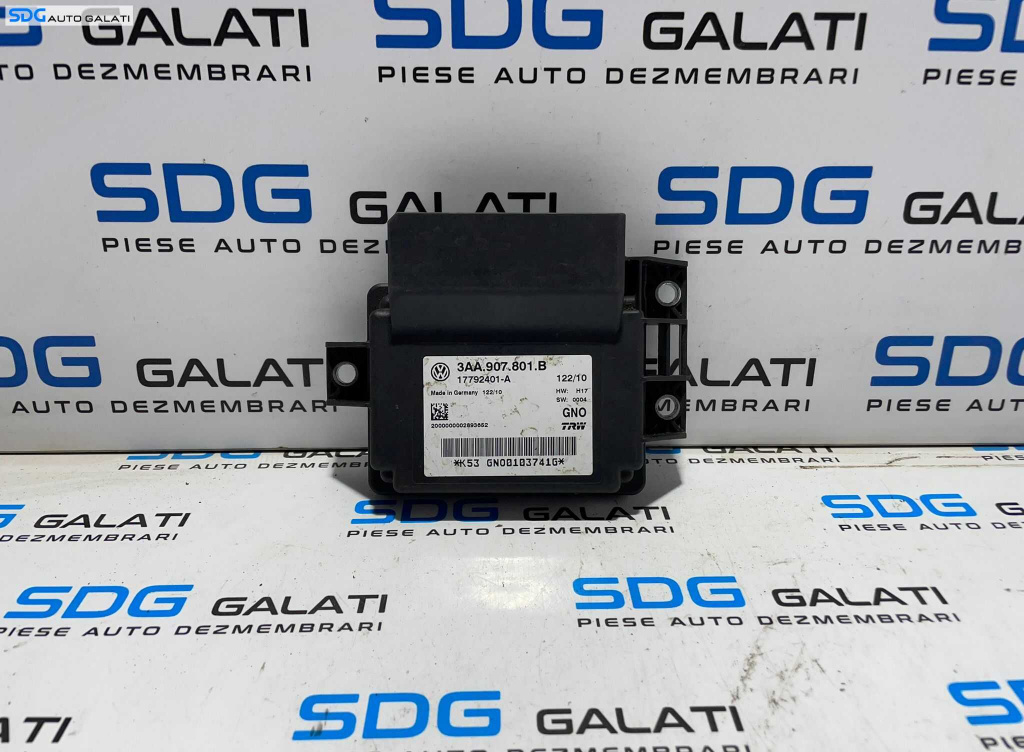 Modul Unitate Calculator Frana de Mana Electrica Volkswagen Passat B7 2010 - 2015 Cod 3AA907801B 3AA.907.801.B [L3279]