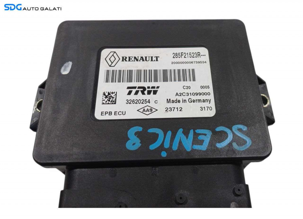 Modul Unitate Calculator Frana de Mana Electrica Renault Scenic 3 2009 - 2016 Cod 285F21523R [L6740]