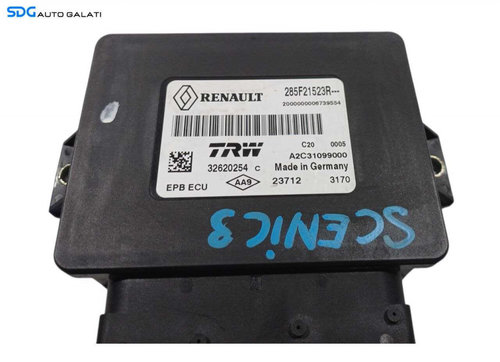 Modul Unitate Calculator Frana de Mana Electrica Renault Scenic 3 2009 - 2016 Cod 285F21523R [L6740]
