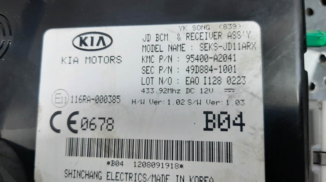 Modul unitate control kia ceed 2 dupa 2012 95400-a2041 49d884-1001