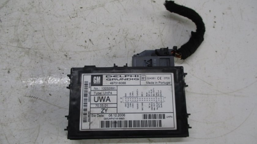 MODUL / UNITATE DE CONTROL CONFORT COD 13252891 / 497316088 OPEL VECTRA C FAB. 2002 – 2009 ⭐⭐⭐⭐⭐