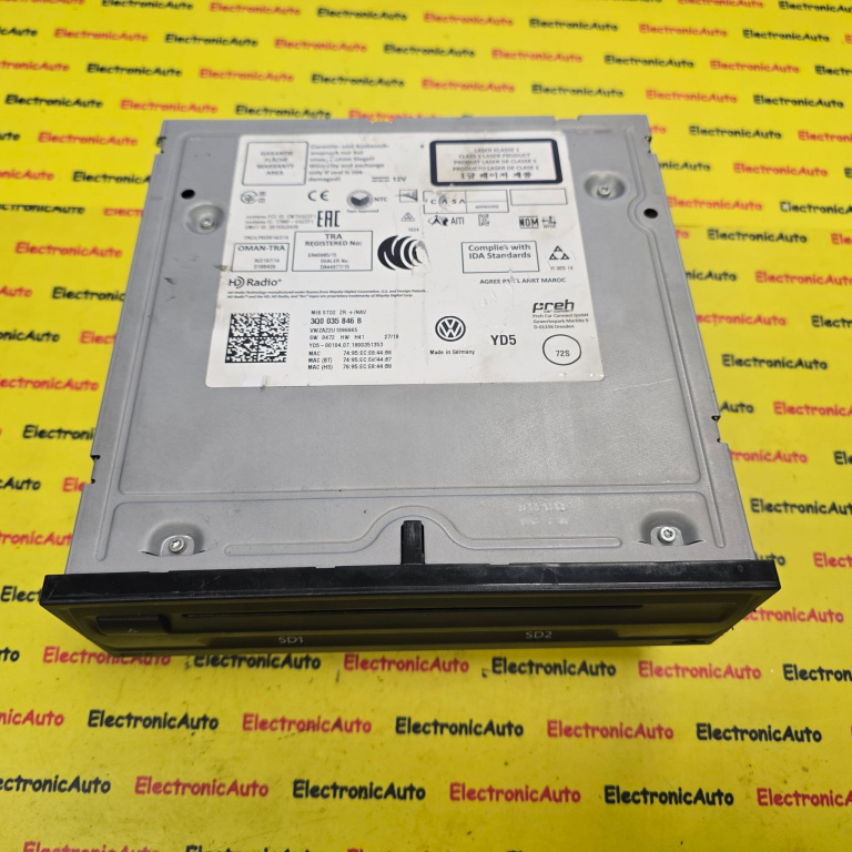Modul Unitate Multimedia Navigatie VW Golf 7 Tiguan Passat B8, 3Q0035846B,