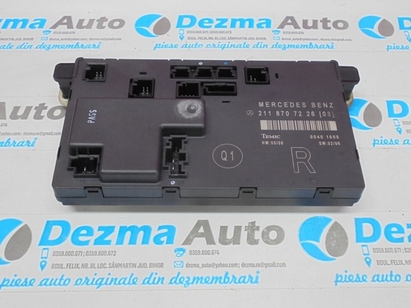 Modul usa dreapta fata, 2118707226, Mercedes Clasa E (W211) (id:152089)