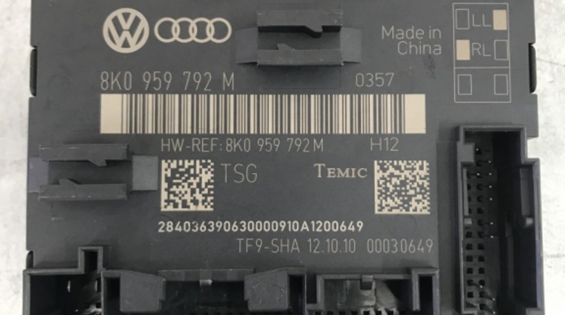 Modul usa dreapta fata Audi A4 B8 Avant 2.0TDI Quattro 170cp, Manual sedan 2010 (8K0959792M)