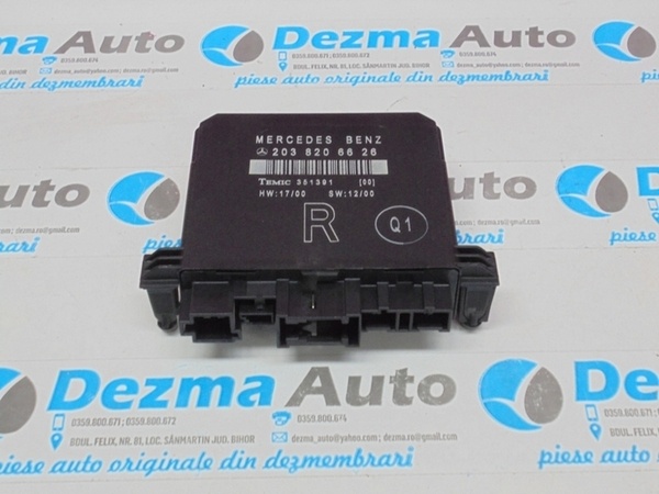 Modul usa dreapta spate, A2038206626, Mercedes Clasa C (W203) (id:191328)