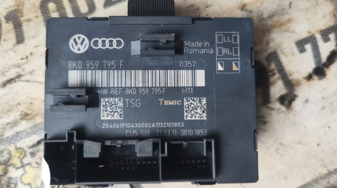 Modul usa dreapta spate Audi A4 B8 A5 2.0 TDI an 2010 cod 8K0959795F