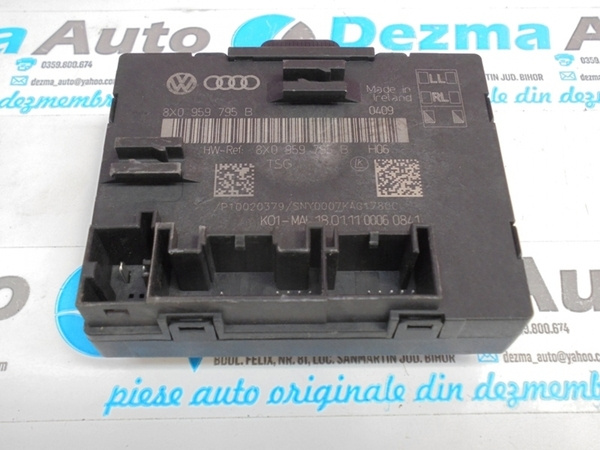 Modul usa stanga spate, 8X0959795B, Skoda Superb kombi (3T5) (id:210858)
