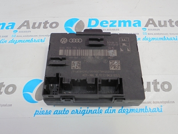 Modul usa stanga spate, 8X0959795D, Skoda Superb (3T4) (id:218432)