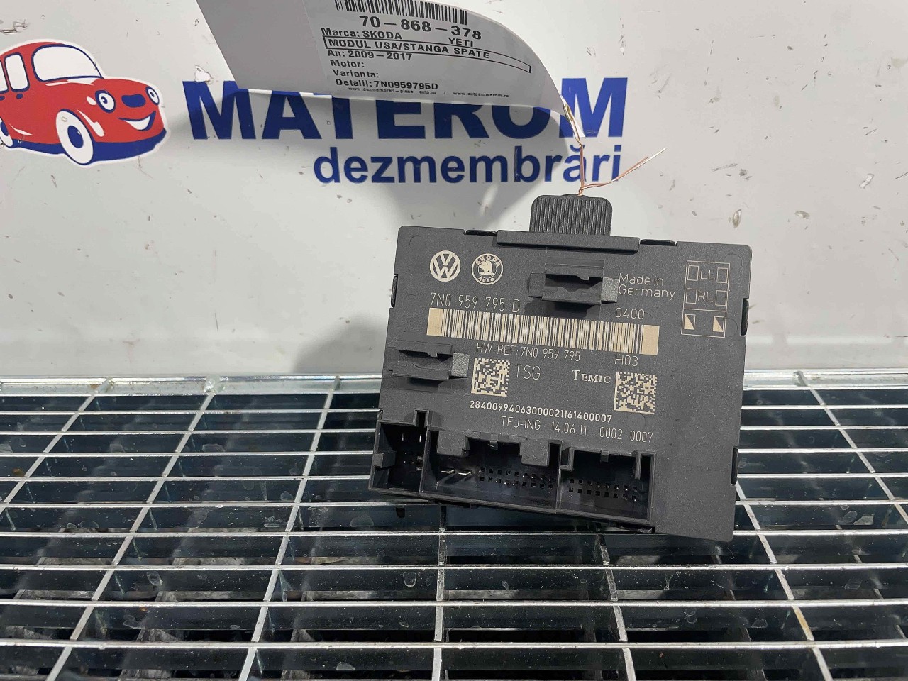 MODUL USA/STANGA SPATE SKODA YETI - - (2009 2017)