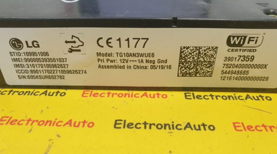 Modul Wi-Fi (Hotspot) Opel Astra K, 39017359, TG10AN3WUE6