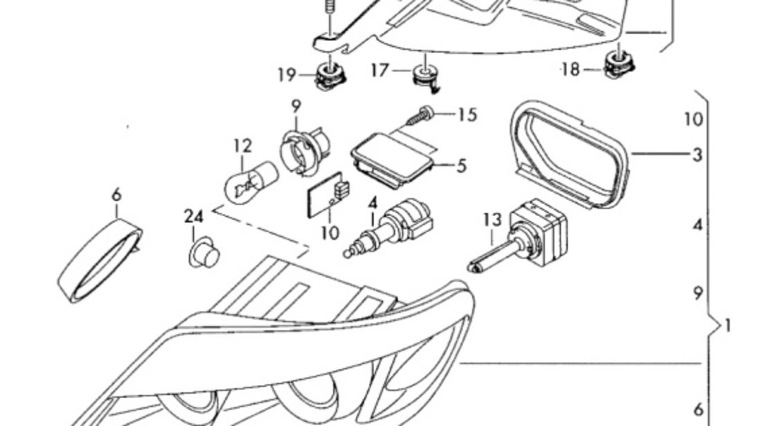 Modul xenon Volkswagen Touareg (7LA) 2.5 TDI 2006 BAC OEM 7L6941329A