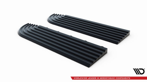 Modular "MAXTON Floor"- Corner Edge Tile (Male Pegs) MXFL-CORNER-M-BLACK-1