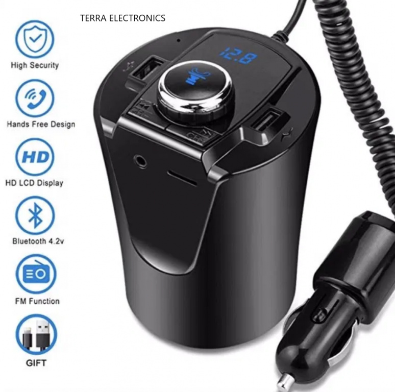 Modulator FM Bluetooth MP3 USB Handsfree si incarcator auto