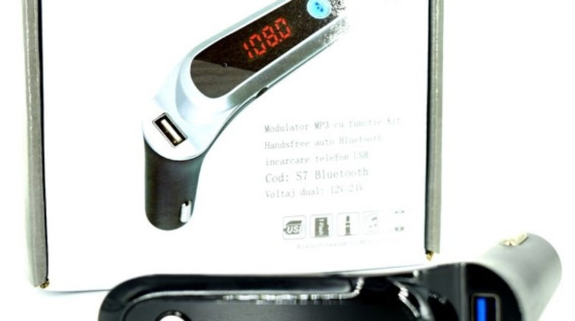 Modulator MP3 Cu Functie Kit Handsfree Auto Bluetooth Cu Incarcare Telefon Usb 12V Cod G7 080721-3