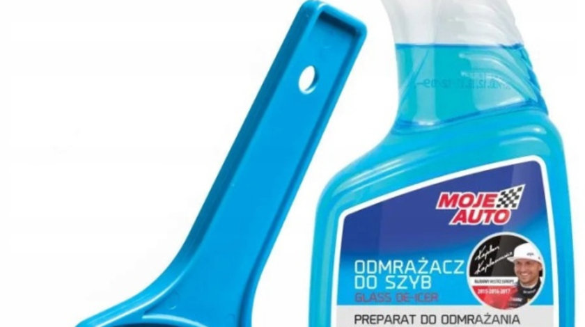 Moje Auto Set Solutie Dezghetat Parbrizul Extra Puternica -60°C 650ML + Racleta 25-Z17