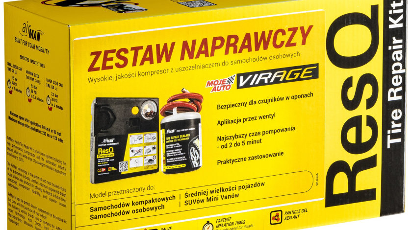 Moje Auto Virage Kit Reparatie Anvelope Compresor + Solutie Etansare 94-030