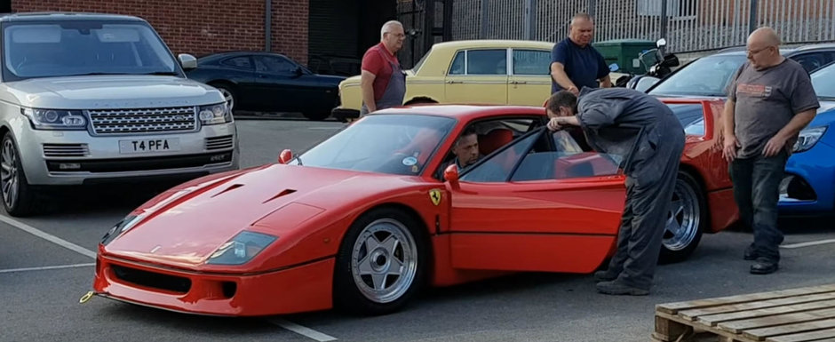 Momentul in care ii cedeaza TURBINA unui Ferrari F40 de cateva milioane de euro. VIDEO