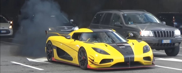 Momentul in care un Koenigsegg Agera RS refuza sa porneasca si scoate fum de diesel