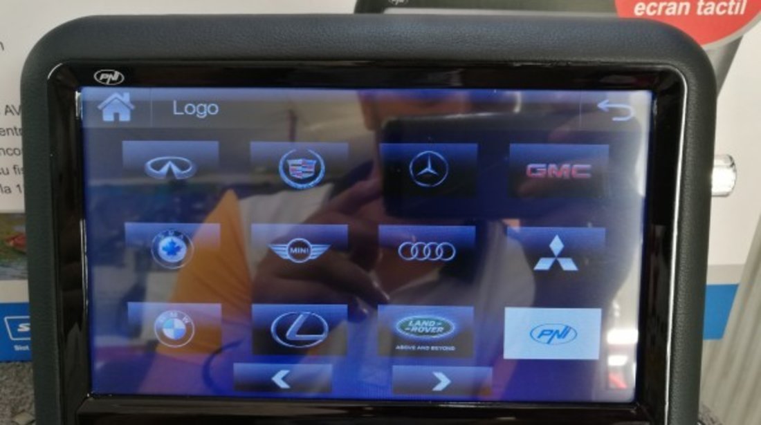 MONITOR AUTO TETIERA NEGRU ECRAN 9'' Audi A3 TOUCHSCREEN DVD PLAYER SD USB PNI DB900 HD