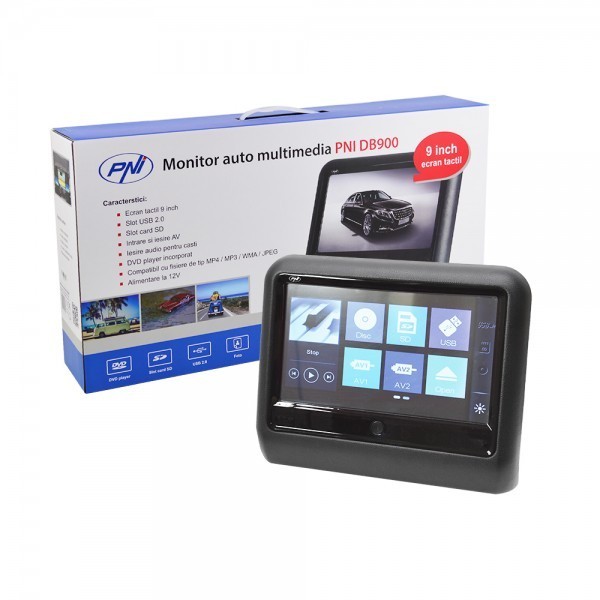 MONITOR AUTO TETIERA NEGRU ECRAN 9'' Aud