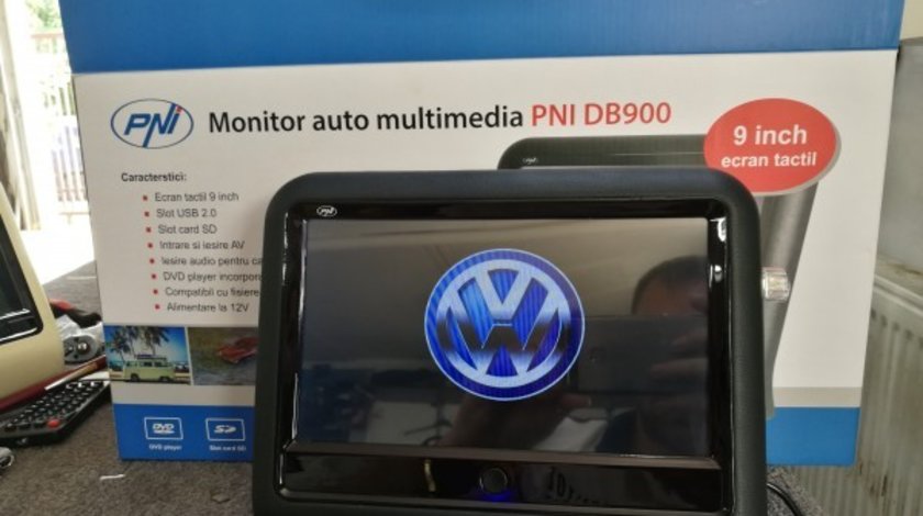 MONITOR AUTO TETIERA NEGRU ECRAN 9'' BMW SERIA 1 TOUCHSCREEN DVD PLAYER SD USB PNI DB900 HD